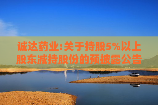诚达药业:关于持股5%以上股东减持股份的预披露公告  第1张