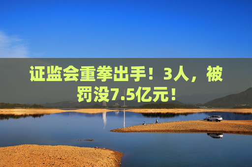 证监会重拳出手！3人，被罚没7.5亿元！