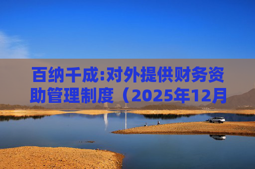 百纳千成:对外提供财务资助管理制度（2025年12月）