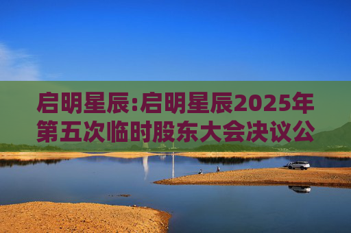 启明星辰:启明星辰2025年第五次临时股东大会决议公告  第1张