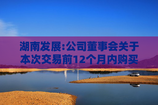 湖南发展:公司董事会关于本次交易前12个月内购买、出售资产的说明