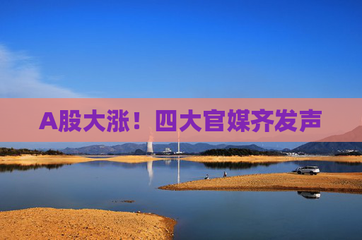 A股大涨！四大官媒齐发声