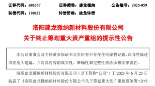 688357，重大资产重组终止！