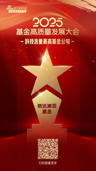 2025公募基金荣誉榜：信达澳亚基金获得“2025科技含量最高基金公司”荣誉