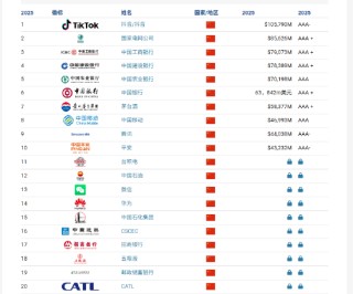 Brand Finance2025年中国品牌价值500强：欢乐谷成为最强品牌