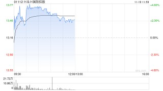 HH国际控股盘中涨超4% 公司婴幼儿相关产品增长势头加快