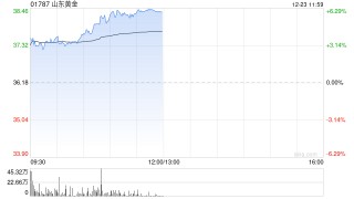 港股黄金股延续涨势 山东黄金涨超5% 小摩唱多：明年底有望触及5055美元