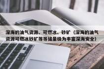 深海的油气资源、可燃冰、砂矿（深海的油气资源可燃冰砂矿等等储量极为丰富深海安全）