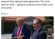 美国总统特朗普与英国首相斯塔默签署贸易协议