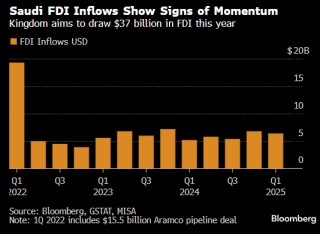 沙特第一季度外国直接投资流入量达64亿美元，同比增长24%