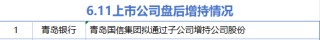 6月11日增减持汇总：青岛银行增持 海能达等17股减持（表）