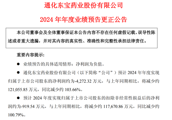 百亿市值通化东宝，业绩大“变脸”  第1张