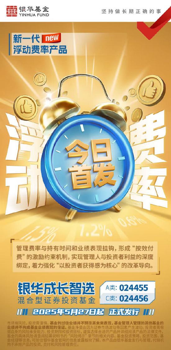 新一代浮动费率产品来袭 银华成长智选混合今起发行  第1张