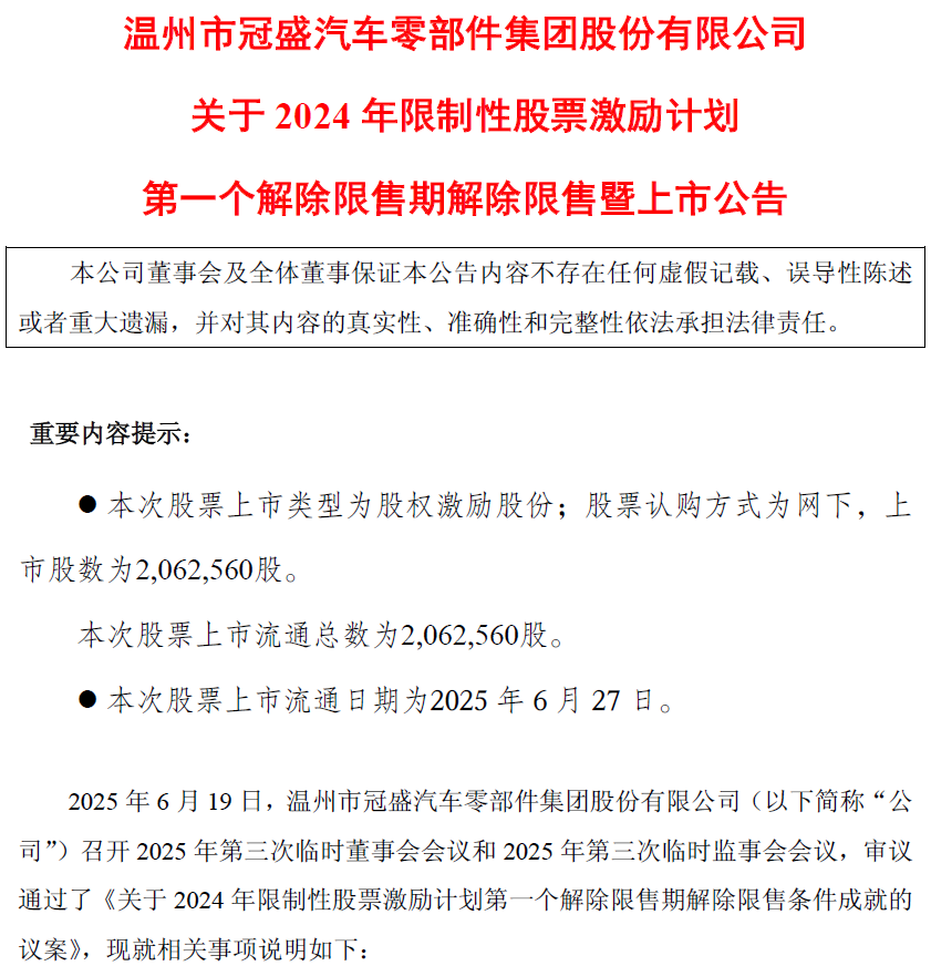 206.26万股！一次规模不大的股票解禁背后，是这家浙企的双重押注  第3张