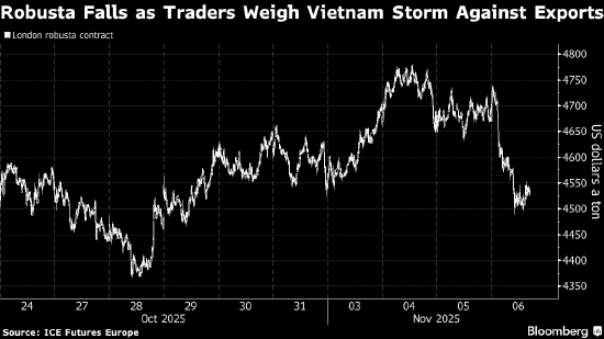 罗布斯塔咖啡价格下跌 交易员权衡台风与越南出口因素影响  第1张