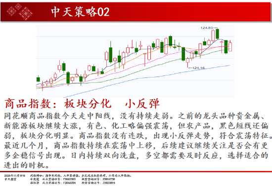 中天期货:商品指数板块分化小反弹 豆粕承压回落  第2张