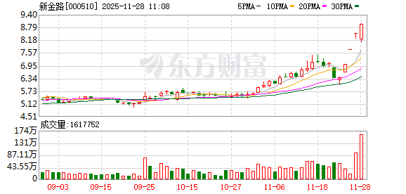 新金路成交额创2025年5月28日以来新高  第1张