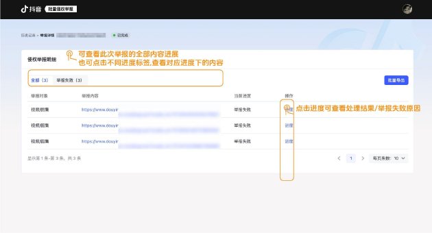 抖音升级批量侵权举报工具,推动解决“举报难、删不完”难题 第3张 抖音升级批量侵权举报工具,推动解决“举报难、删不完”难题 第3张