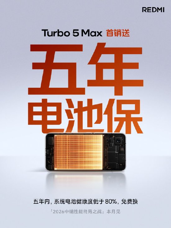 小米手机：REDMI Turbo 5 Max预约已开启，首销免费送五年电池  第2张